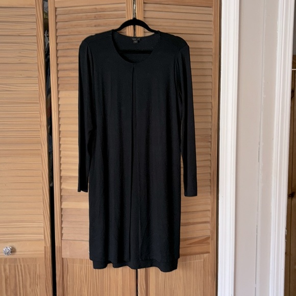 JJill  Wearever Collection black one piece jacket dress. Size Medium - Picture 5 of 5